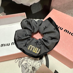 HAIR TIE IN GRAY MIX BLACK SPANDEX FABRIC 432829