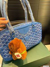 SAINT MARTIN BAG 35 IN BLUE GOYARDINE CANVAS AND CALFSKIN