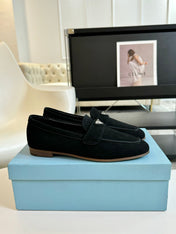 PRA SUEDE LOAFERS PITCH BLACK CALFSKIN