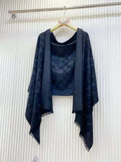 SCARF 180 CM IN BLACK CASHMERE 332873