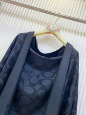 SCARF 180 CM IN BLACK CASHMERE 332873