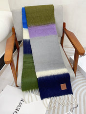 SCARF 185 CM IN COLORFUL GRADIENT WOOL AND MOHAIR 396253