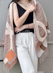 ANAGRAM SCARF 140 CM IN CAMEL BEIGE WOOL 410213