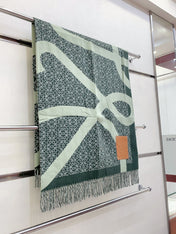 ANAGRAM SCARF 140 CM IN GREEN FOREST WOOL 410214