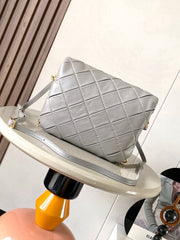 LOEWE 25S PUFFER GOYA BAG 23 IN LIGHT GRAY NAPPA LAMBSKIN