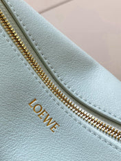 LOEWE 25S PUZZLE FOLD BAG 23 IN PALE BLUE CALFSKIN