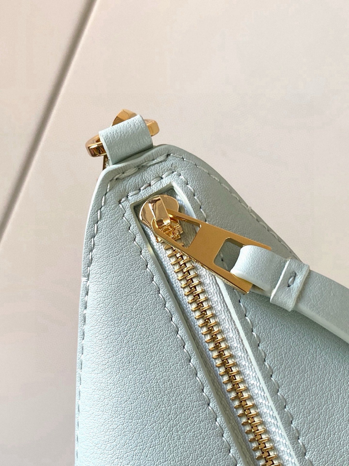 LOEWE 25S PUZZLE FOLD BAG 23 IN PALE BLUE CALFSKIN