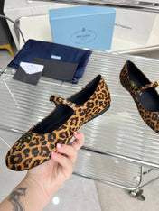 BALLET FLAT IN HONEY HORSEHAIR