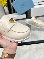 SABOTS MULES BEIGE CALFSKIN