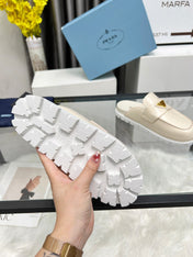 SABOTS MULES BEIGE CALFSKIN