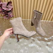 HM 25S ANKLE BOOTS 70 MM IN DUSTY BEIGE SUEDE