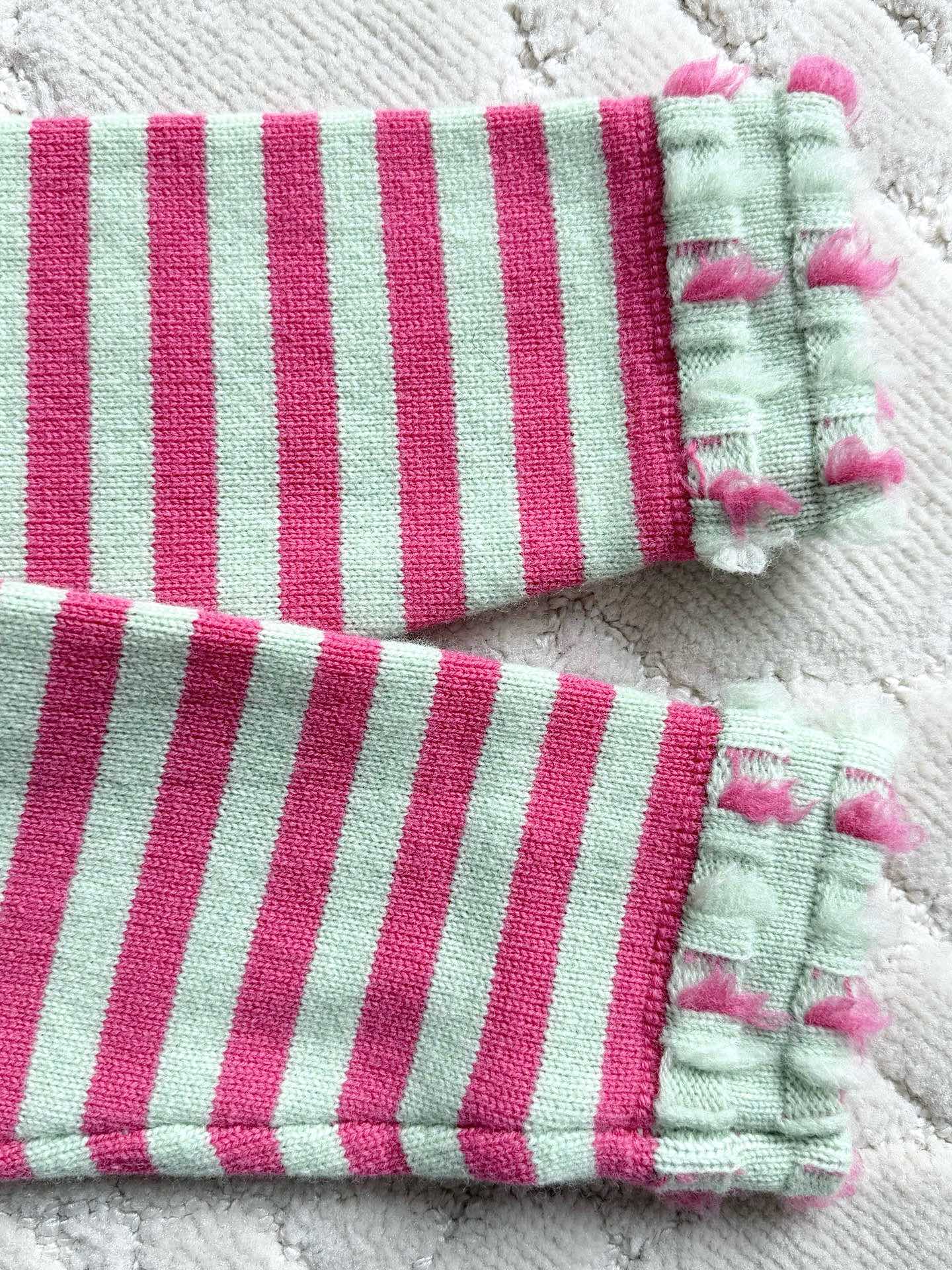 Chanel 25P Cardigan Pink Mix Green Cashmere 237319