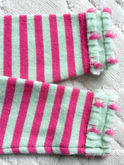 Chanel 25P Cardigan Pink Mix Green Cashmere 237319