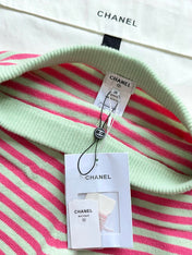 Chanel 25P Shorts Pink Mix Green Cashmere 237317