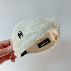 WHITE CREAM FABRIC HAIRBAND 124698