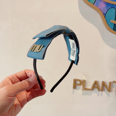 BOW HEADBAND IN BABY BLUE DENIM 398854