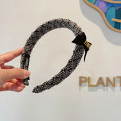 BLACK MIX WHITE HEADBAND TWEED 409371