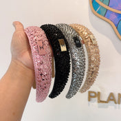 LIGHT GOLD FABRIC WITH SEQUINS HAIRBAND 412427