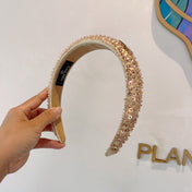 LIGHT GOLD FABRIC WITH SEQUINS HAIRBAND 412427