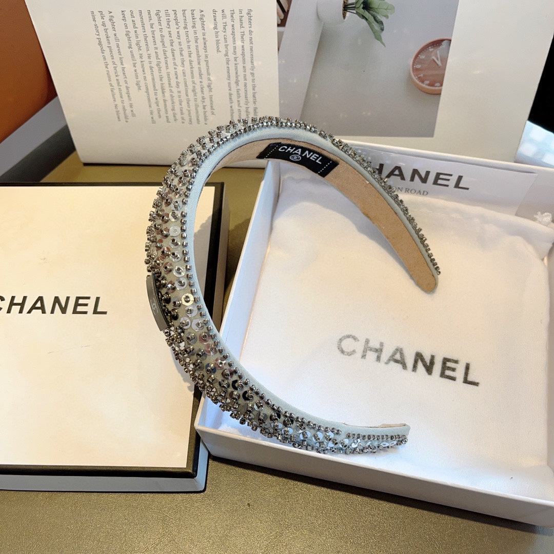 SILVER FABRIC WITH SEQUINS HAIRBAND 412428