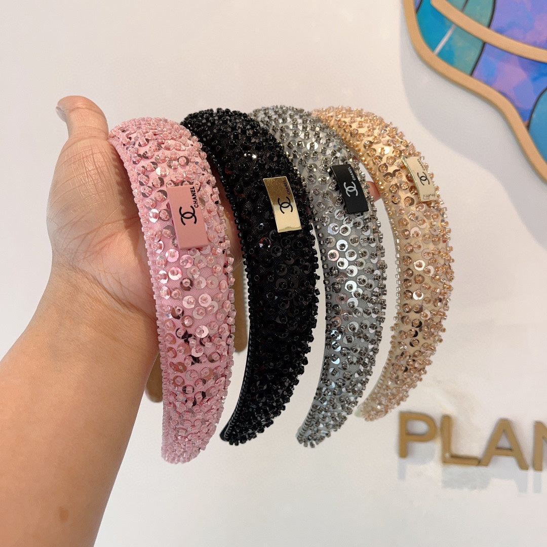 ROUGE PINK FABRIC WITH SEQUINS HAIRBAND 412429