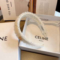 WHITE TWEED WITH PEARL HAIRBAND 412431