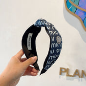 HEADBAND IN PRUSSIAN BLUE DENIM 432756