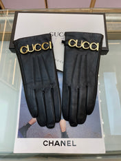 EUROPEAN GLOVES IN BLACK LAMBSKIN WITH CASHMERE LINING 376727