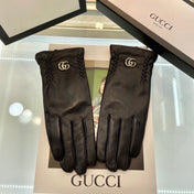 GLOVES IN BLACK LAMBSKIN AND FLEECE LINING 441830