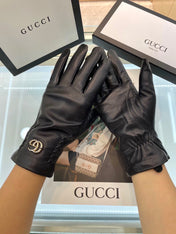 GLOVES IN BLACK LAMBSKIN AND FLEECE LINING 441830