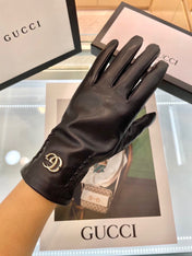 GLOVES IN BLACK LAMBSKIN AND FLEECE LINING 441830