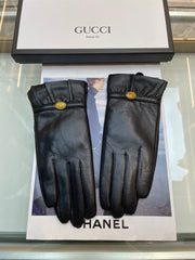 GLOVES IN BLACK TOP-GRADE LAMBSKIN 458575