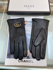 GLOVES IN BLACK LAMBSKIN AND FLEECE LINING 465050