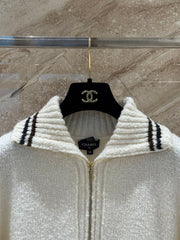 CHANEL 25S CASHMERE HALF-ZIP T-SHIRT 318