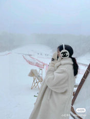 GLOVES IN WHITE RABBIT FUR AND LAMBSKIN 456404