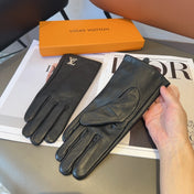 LV GLOVES IN BLACK LAMBSKIN 462302