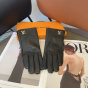 LV GLOVES IN BLACK LAMBSKIN 462302