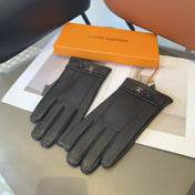 LV GLOVES IN BLACK LAMBSKIN 462318