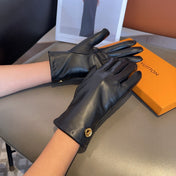 LV GLOVES IN BLACK LAMBSKIN 463910