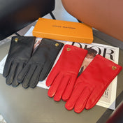 LV GLOVES IN BLACK LAMBSKIN 463910