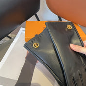 LV GLOVES IN BLACK LAMBSKIN 463910