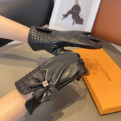 LV GLOVES IN BLACK LAMBSKIN 465812
