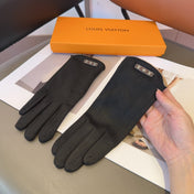 LV GLOVES IN BLACK WOOL 467979