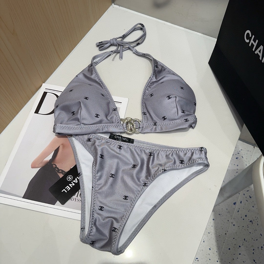 CHANEL BIKINI 25S TWO PIECE IN GRAY 742678
