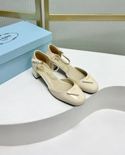 PRA MARY JANE PUMPS CREAMY WHITE CALFSKIN