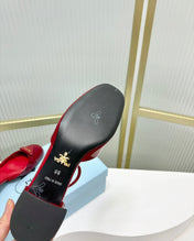 PRA MARY JANE PUMPS CHERRY CALFSKIN