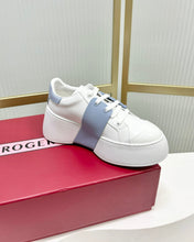 VIV' SKATE SNEAKERS IN WHITE CALFSKIN LIGHT BLUE GLITTER STRAP AND CRYSTAL BUCKLE