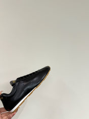 PLUME NAPPA SNEAKERS IN BLACK LAMBSKIN