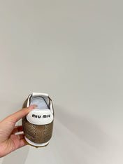 RETRO SNEAKERS IN COFFEE BROWN MESH AND SUEDE