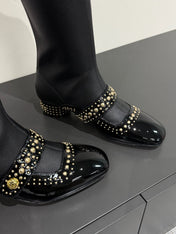 BELLE-D HEELED BOOT BLACK PATENT CALFSKIN